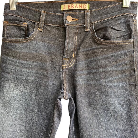 J Brand Enchanted Skinny Jeans Size 26 Dark Wash Mid Rise Tapered Leg 8110212 - Picture 9 of 13